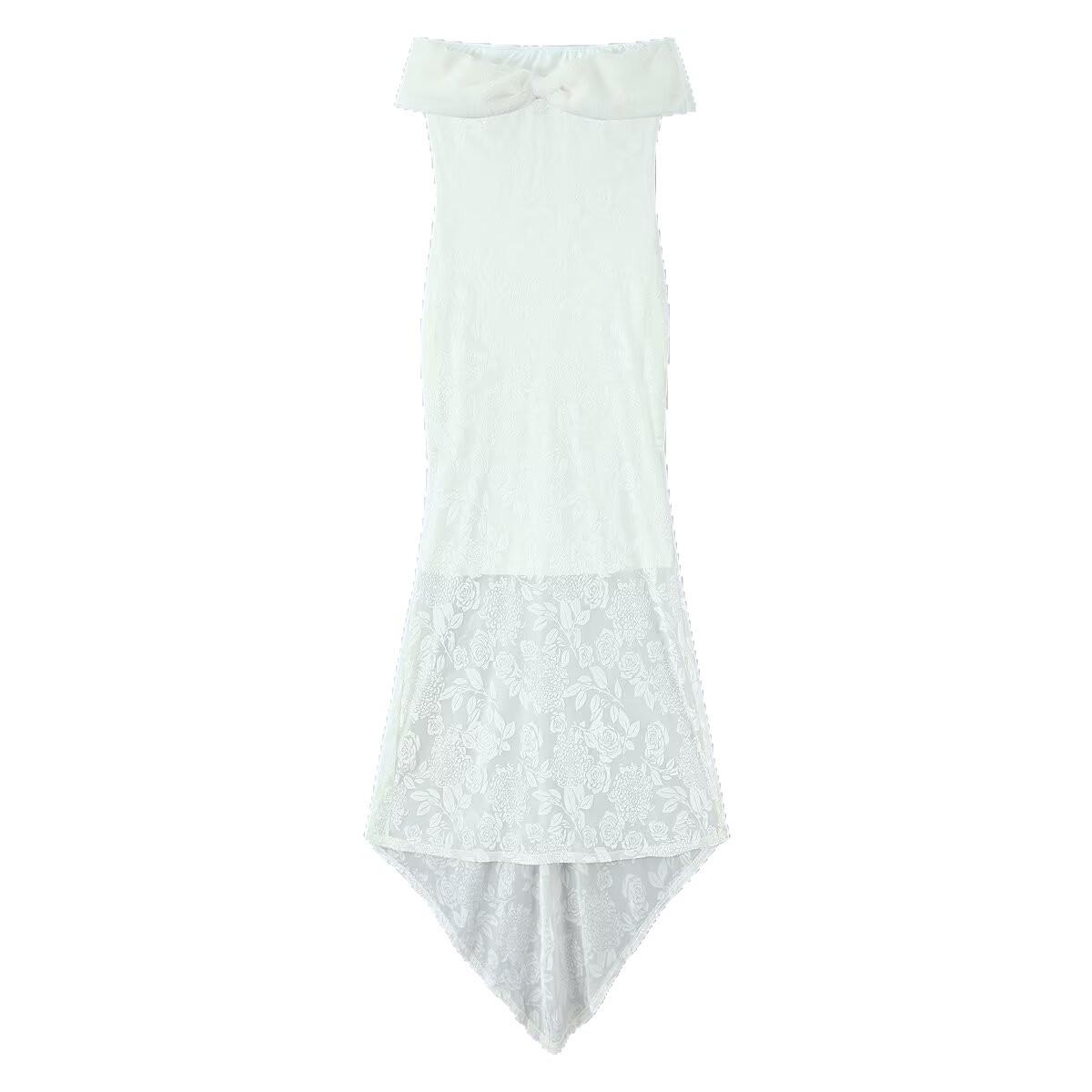 

European and American Women s 2025 Winter Evening Gown with Detachable Faux Fur Shawl, Sleeveless, Long. Extra Small белый