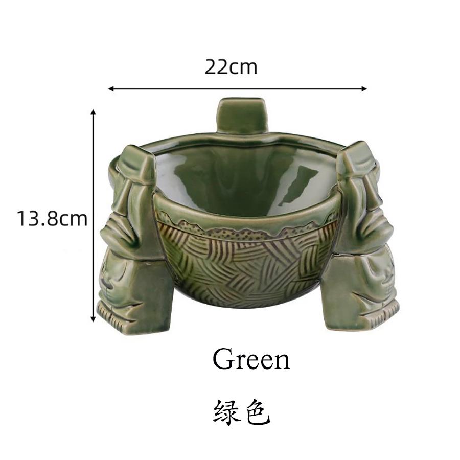 

Керамическая чаша для пунша Чаша Тики Керамическая кружка Тики 1L зелёный