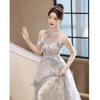 Neck Evening Dress Skirt Light Luxury Niche New Vocal Art Test Host Adult Ceremony Dance Evening Dress