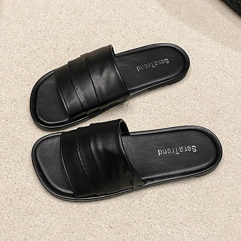Star models are beautiful, flat-bottomed cool slippers, women's summer outer wear, new models with skirts, beach vacation