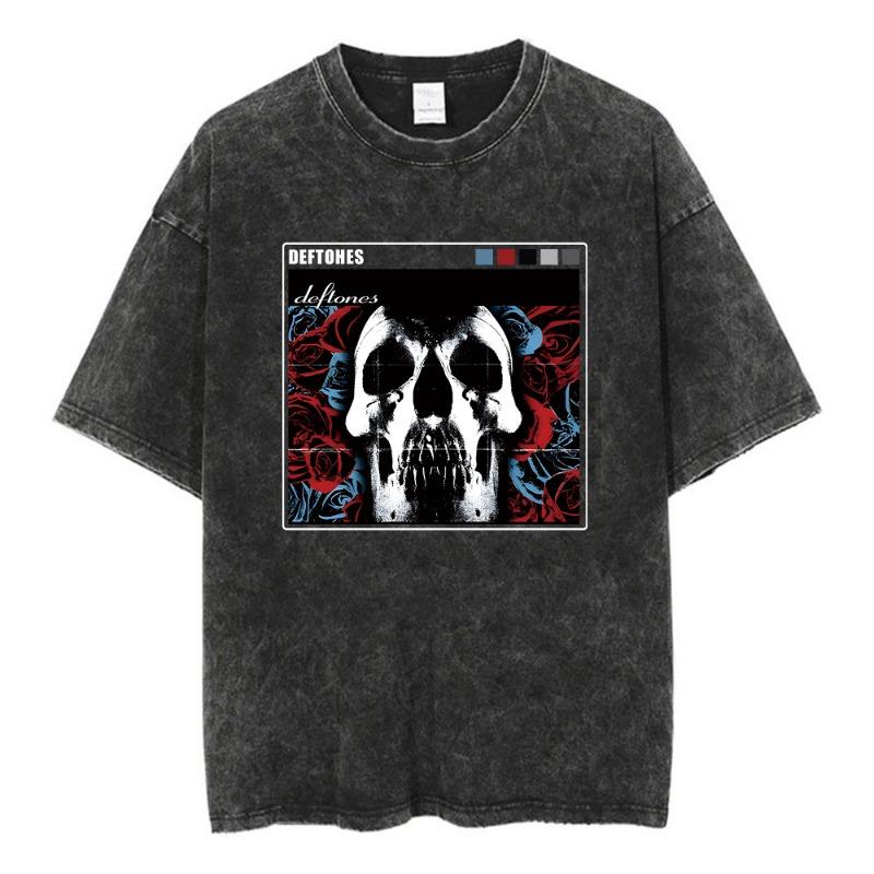 Deftones Band-Diamond Eyes Music Album Cover T-Shirt Metal Rock Clothes Cotton Vintage Short Sleeve Tees For Women Plus Size Tops