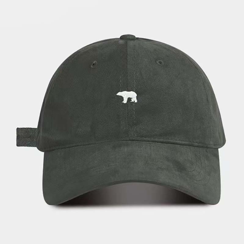 Stylish High quality Sanding bear embroidered baseball cap women summer new style wide-brimmed hat that makes face look smaller
