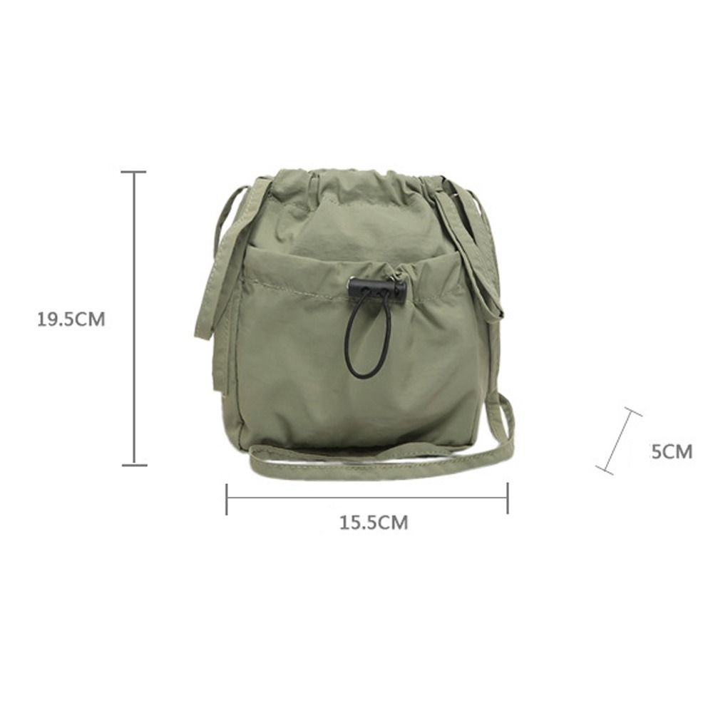 Fashion Women Shoulder Bag Simple Versatile Drawstring Crossbody Bag Reusable Creative Tote Bags Cell Phone Purse Pouch