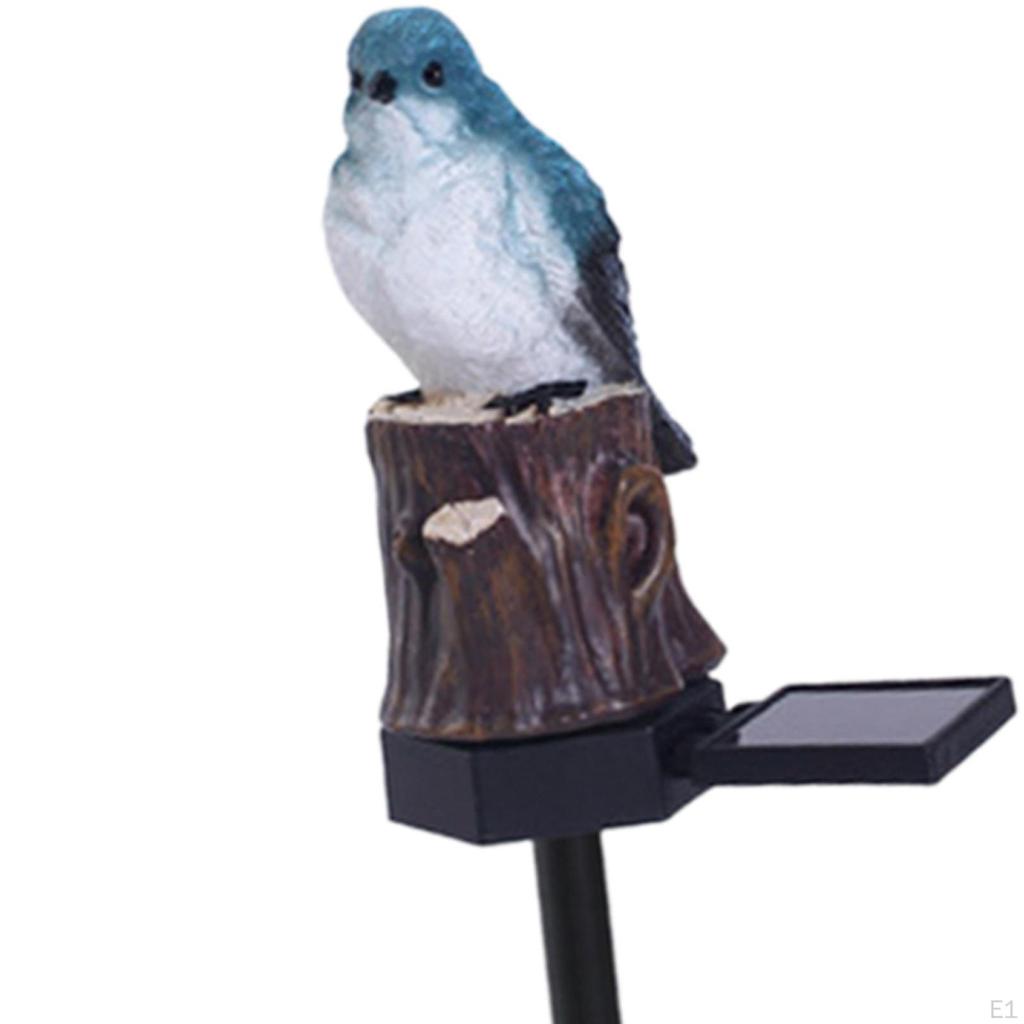 Animal Statue Led Lights Decor Housewarming Gift Solar Garden Stake Resin Figurine for