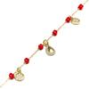 Bracelet - LUXENTER - Kirrio - Argent 925 - Finition or Jaune 18k - Cristal Rouge