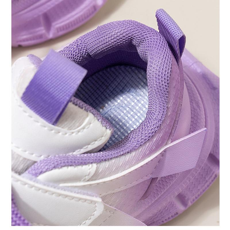 New Velcro Girls Sports Shoes Fashion Design Cartoon Wear-resistant Comfortable Soft-soled Running Shoes