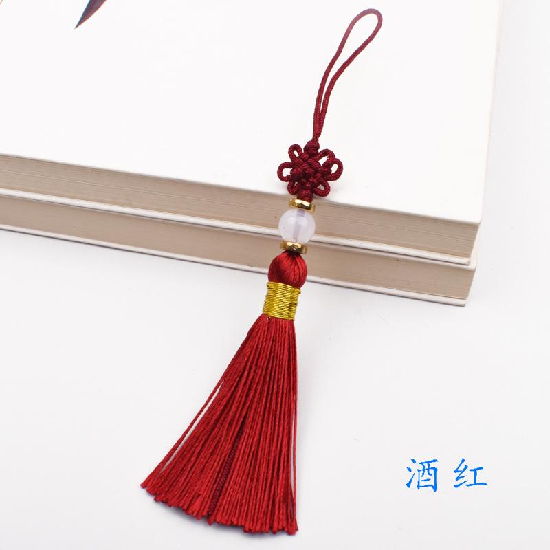 5pcs 13cm Short Tassel Spike Polyester Ice Silk Small Tassel Bookmark Key Chain Tassels for DIY Sewing Crafts Home Decor Tassel