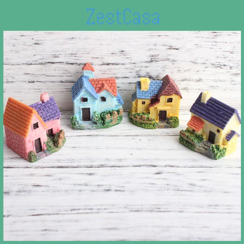 Delightful Resin Mini House Ornament For Whimsical Micro Landscape Designs
