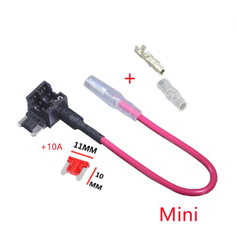 12V Fuse Holder Add-a-circuit TAP Adapter Micro Mini Standard ATM APM Blade Auto Fuse with 10A Blade Car Fuse with holder Fuse Holders1