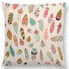 Feather Pattern Decorative Letters Cushion Cover Beautiful Word Be Brave Kind Dream Home Decor Sofa Throw Pillow Case