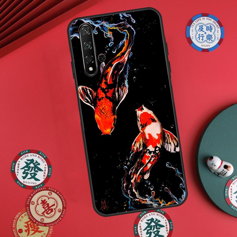 Koi Fish Carp For Huawei Nova 5T 9 10 SE 7i 8i 11i 12i Y73 Y72 Y61 Y91 Y60 Y70 Y90 P20 P30 P40 Lite Case