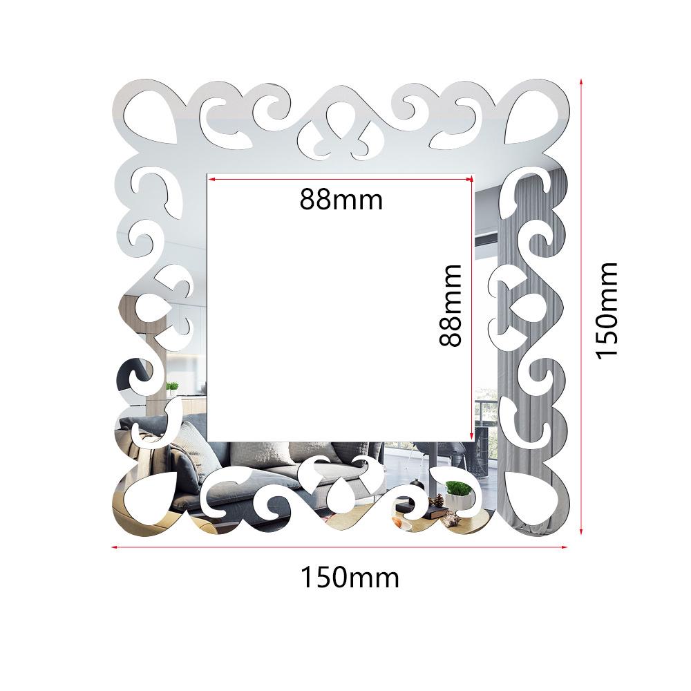 Acrylspiegel Quadrat Schalteraufkleber: Reflektierende Wanddekoration für Wohnzimmer & Schlafzimmer