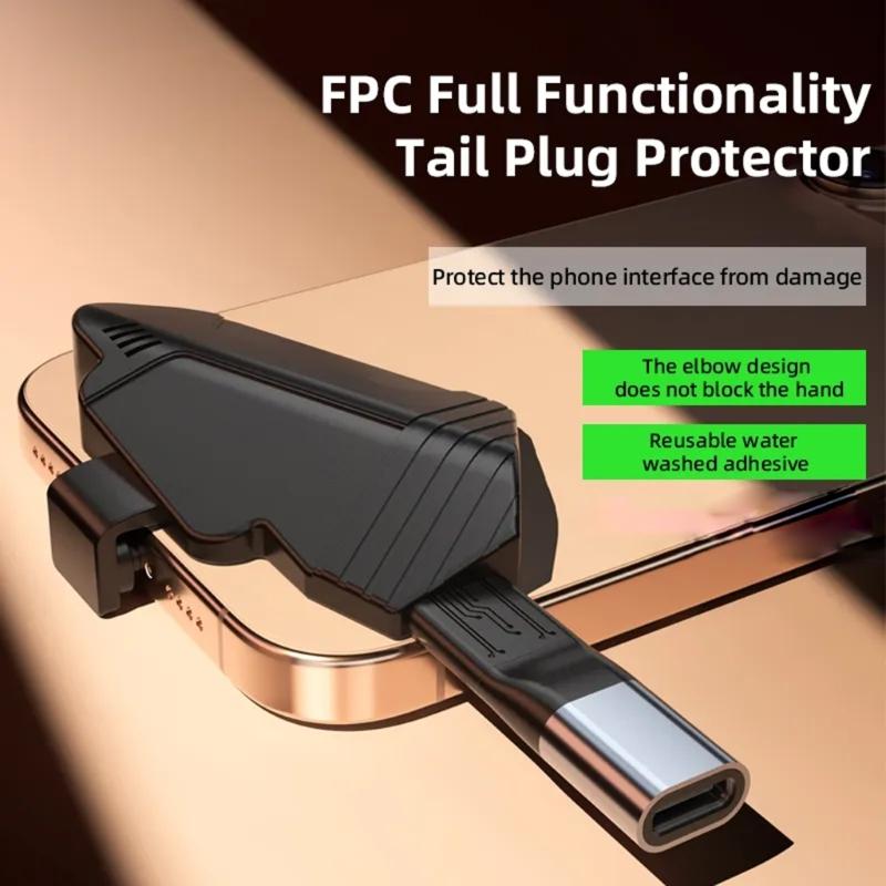 Ergonomic Type C Phone Tail Plug Converter Compatible Multiple Devices Featuring Flexible and Fast Speed Data Transfer