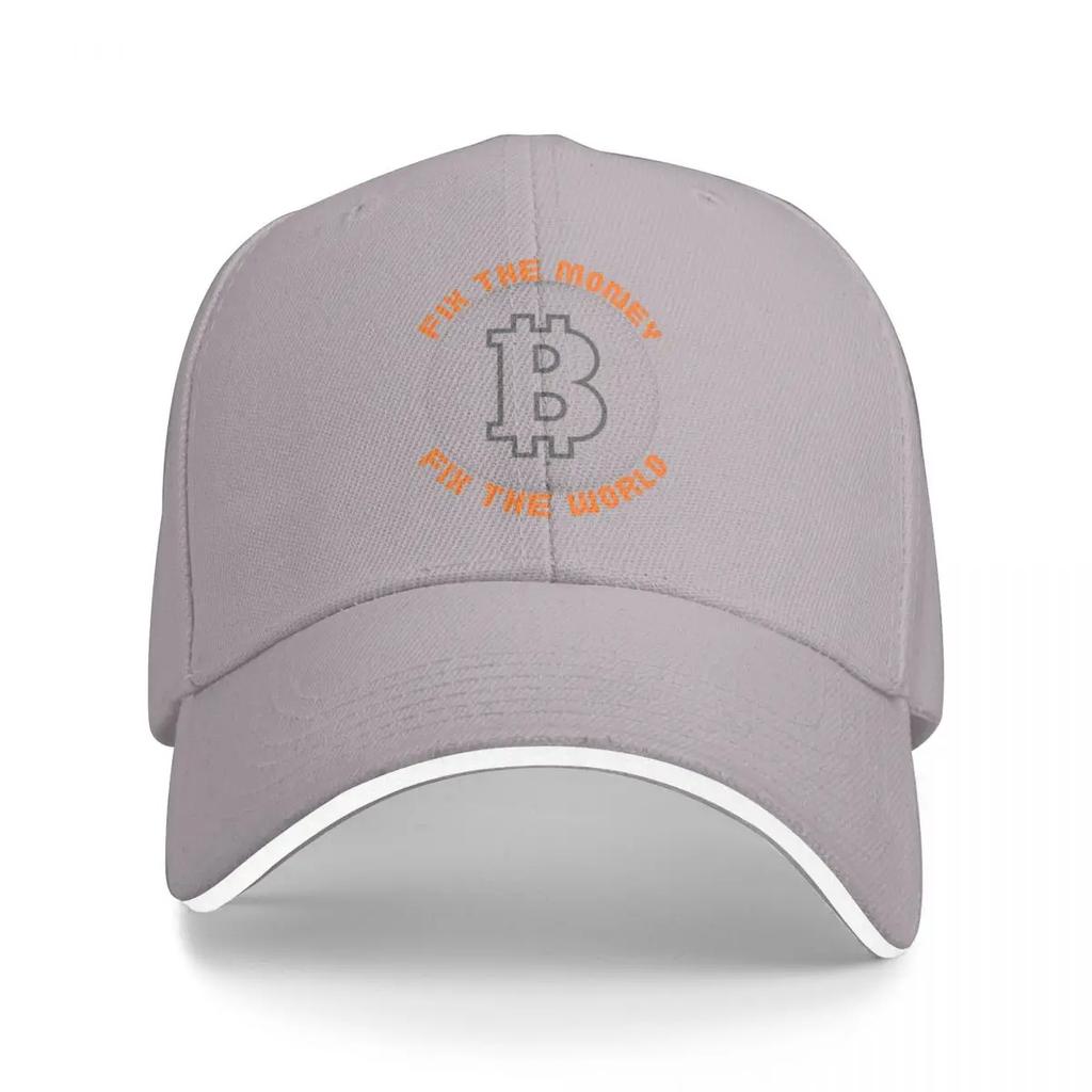 Bitcoin Fix The Money   World Baseball Cap rmal Visor derby hat Vintage Womens Beach  Mens