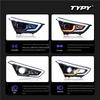 LED Projector Headlight Assembly with DRL & Flowing Turn Signals for 2014-2019 Hyundai IX25