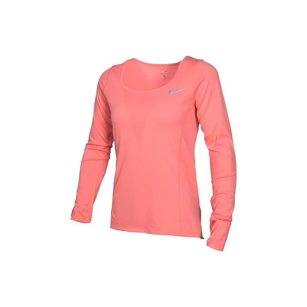 Nike T Shirts Women's Pink Crew Neck Moderate Straight Fit 938435-808