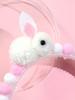 1pc Bunny Headband, Suitable Fluffy Rabbit Ear Headband, Cute Pom Pom Hair Hoop, Holiday Headband, Party Hair Accessory, Hair Decor, Holiday