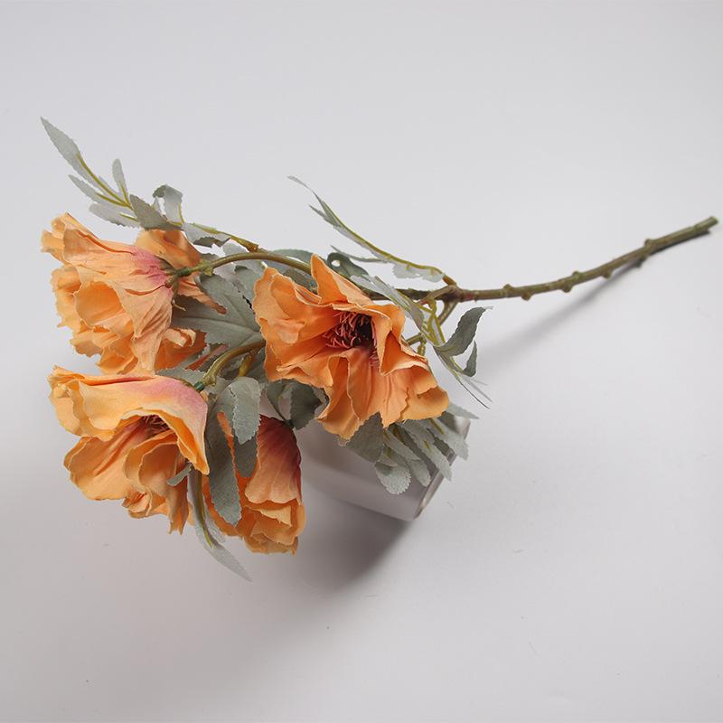 High-Realism Poppy Bouquet for Wedding & Home Decor