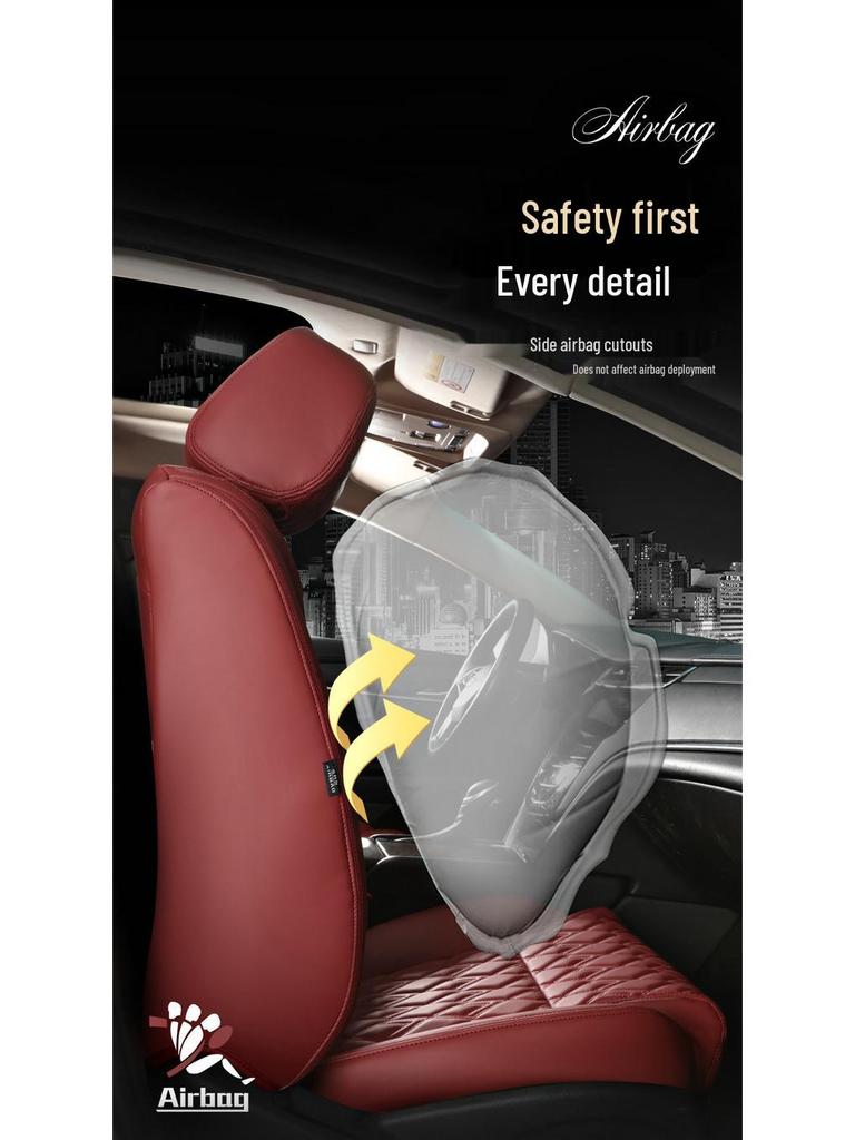 Fits 2023 Honda Inspire 1.5T/2.0L: All-Season, Universal, Full-Coverage Car Seat Cushion Cover