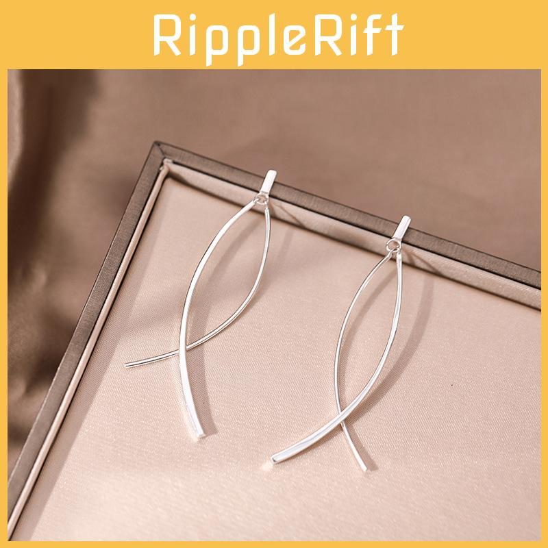 Line Chic Überkreuzte Ohrringe Japanischer Einfluss Süß und Individuell Charmant