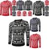 Eleganter Retro Vintage Weihnachts Herren Weihnachts Pullover Mit Schneeflocken Strickmuster