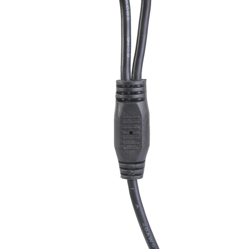 5.5x2.1mm DC5521 Y Splitter Power Cable Female to Double Male Extension with Switcher for LED and CCTV 37CM