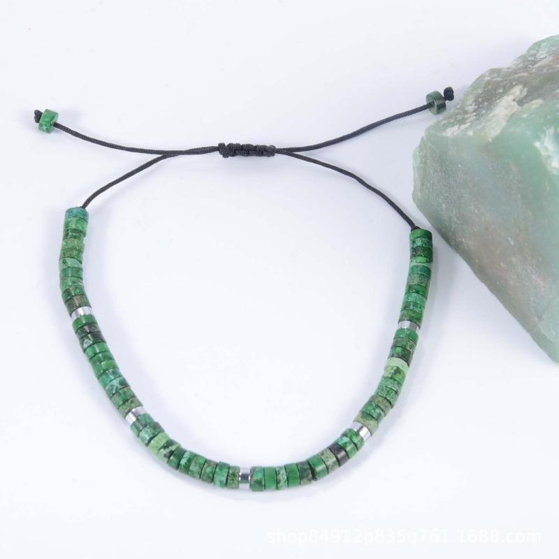 Emperor Stone Bead String Beaded Hand Chain - Exquisite and Fashionable for Men and Women - Natural Stone Adjustable Hand Chain