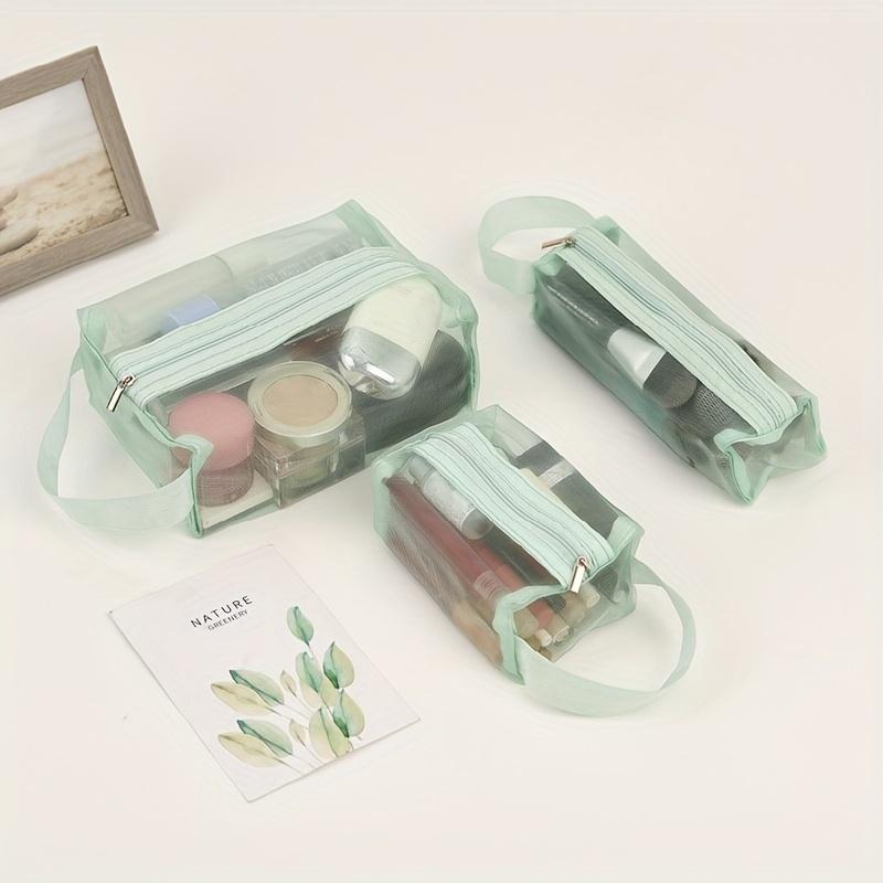 Three Piece Cosmetic Storage Bag, Portable Travel Bag, Easy To Clean, Sturdy, And Durable