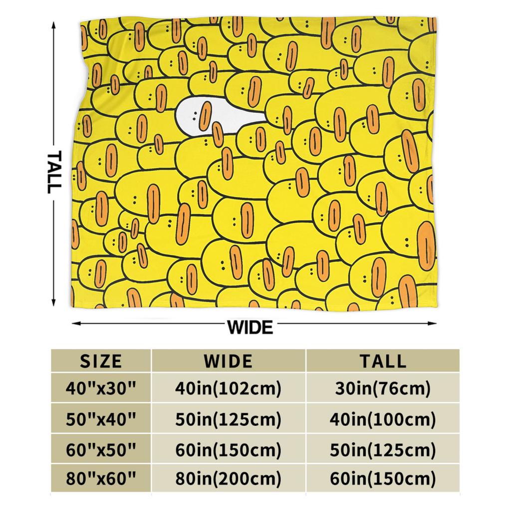 Yellow Duck Plush Blanket Students  Flannel Throw Blanket For Home Decor Warm Custom Quality Bedspread Gift