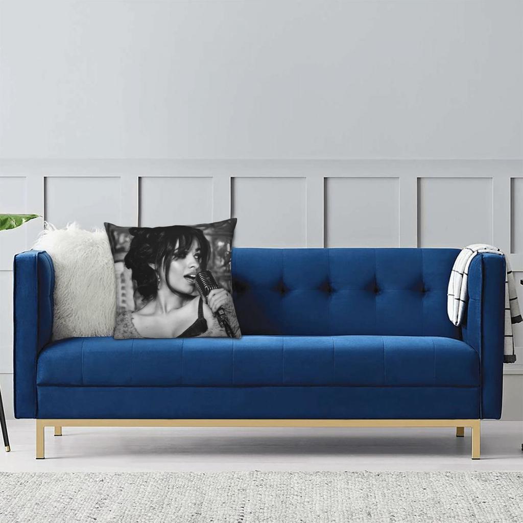 Singer Camila Cabello Pillowcase Printed Polyester Cushion Cover Decoration Pillow Case Cover Seater Zipper 18''