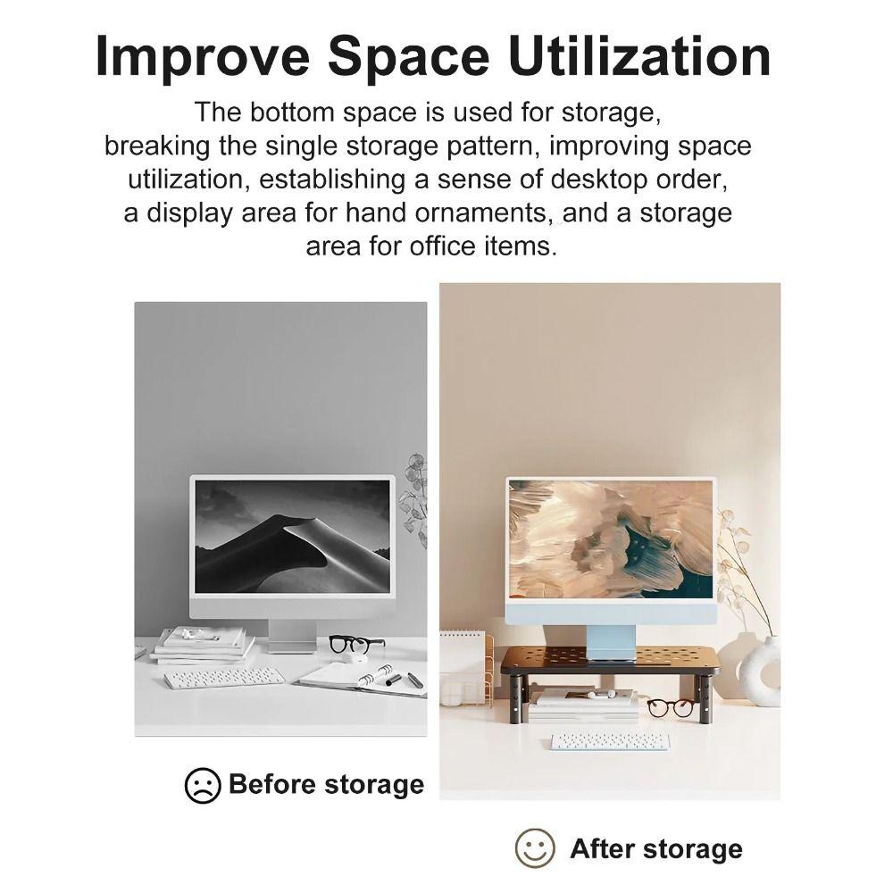 3 Height Adjustable Computer Monitor Riser Steel Construction Computer Monitor Holder  Studio Setup