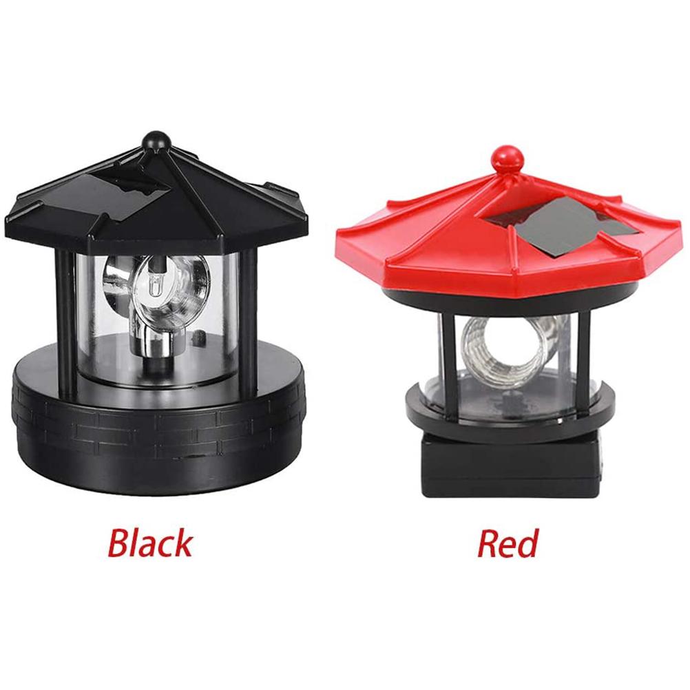 Luce Faro Rotante a LED Luce Solare da Esterno Lampada Decorativa per Giardino Cortile