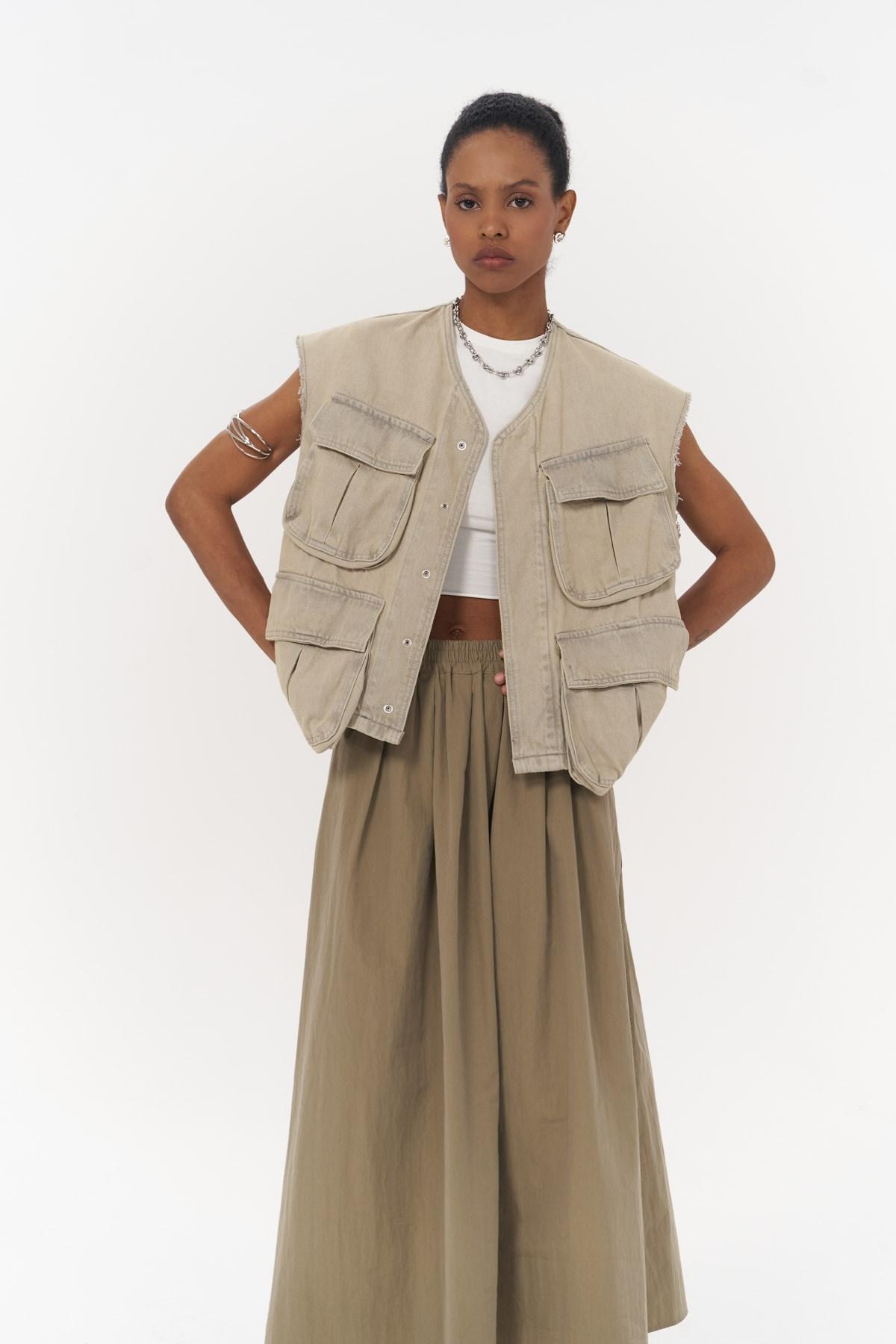 

Джинсовый жилет Graham Dirty Green XS/S зелёный
