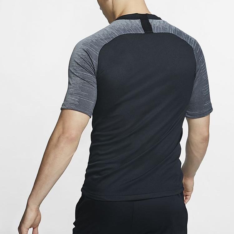 Nike Breathe Strike Training Soccer Short Sleeve Tee Men Tops Black AT5871-010