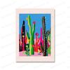 Cat Cactus Wall Art Canvas Painting Floral Garden Cactus Jungle Abstract Plant Desert Poster and Print Picture Modern Home Decor