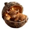 2D Acrylic Highlands Cow Christmas Ornament Christmas Tree Ornament Farm Animal Decors Christmas Tree Hanging Decors