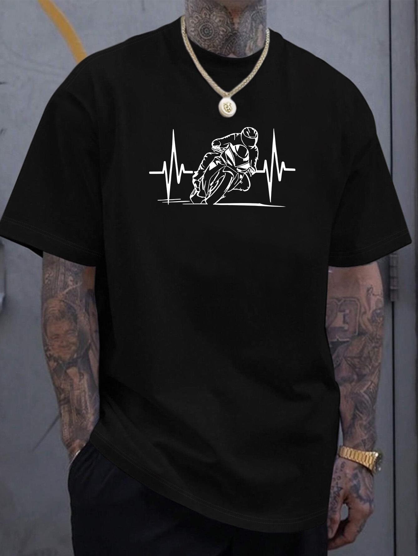 

Men s Motorcycle Enthusiast T-Shirt - Motorcycle Is My Love Print XXXL