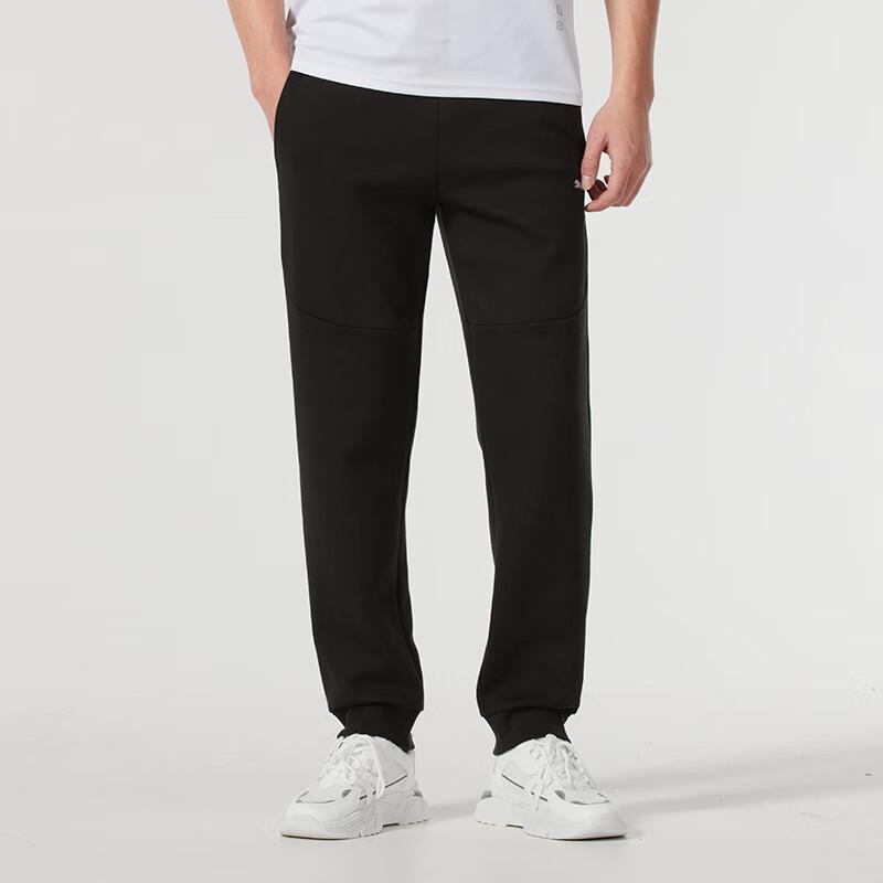 Puma Logo Behová Fitness Tréning Pohodlné Pletené Športové Nohavice Pánske nohavice Čierna 687568-01