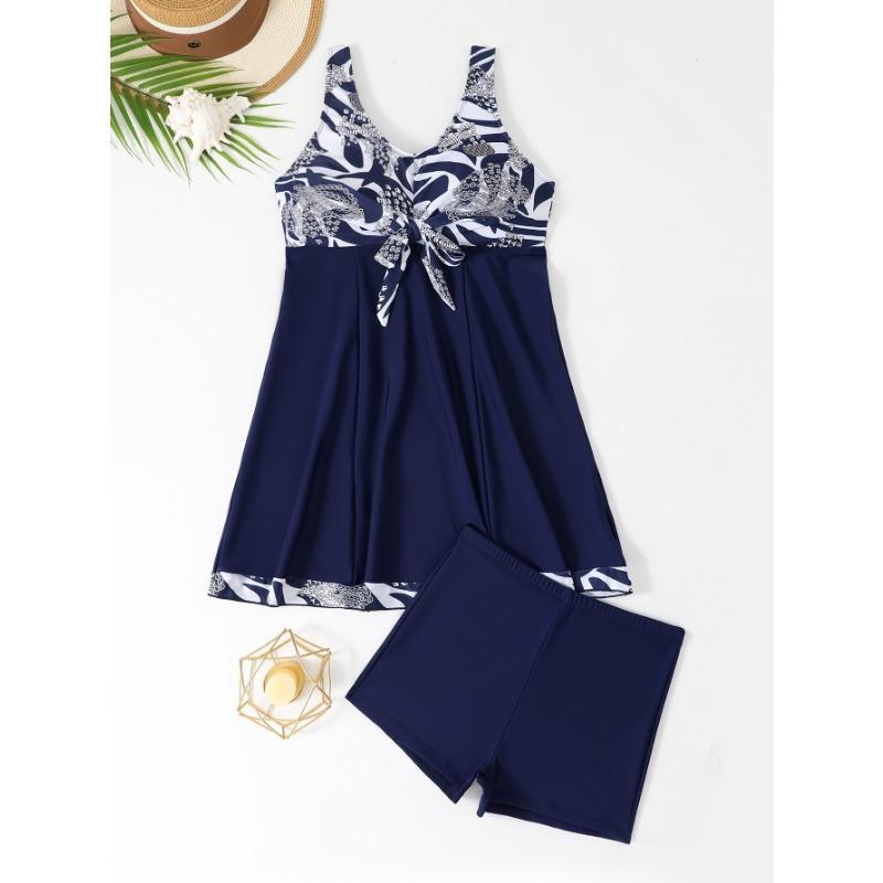 Women S Skirted Tankini Conservative Separate Swimwear For Swimming