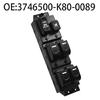 Car Door Window Switches Lift Button Assembly for Great Wall Driver Repair, Part 3746500-K80-0089, Black ABS Housing and Lock Button Panel for Daily