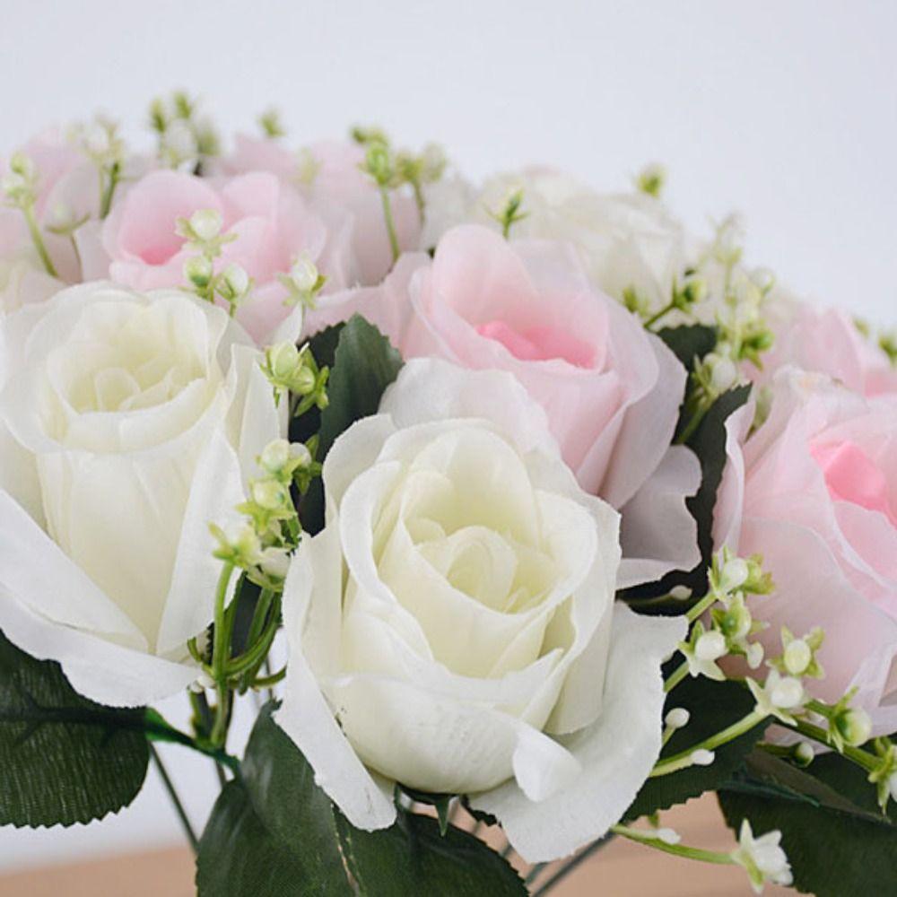 18-Köpfige Echte Glückliche Blume Natürliche Simulierte Rose Neue Fotografie Foto Geschenk Heimdekoration