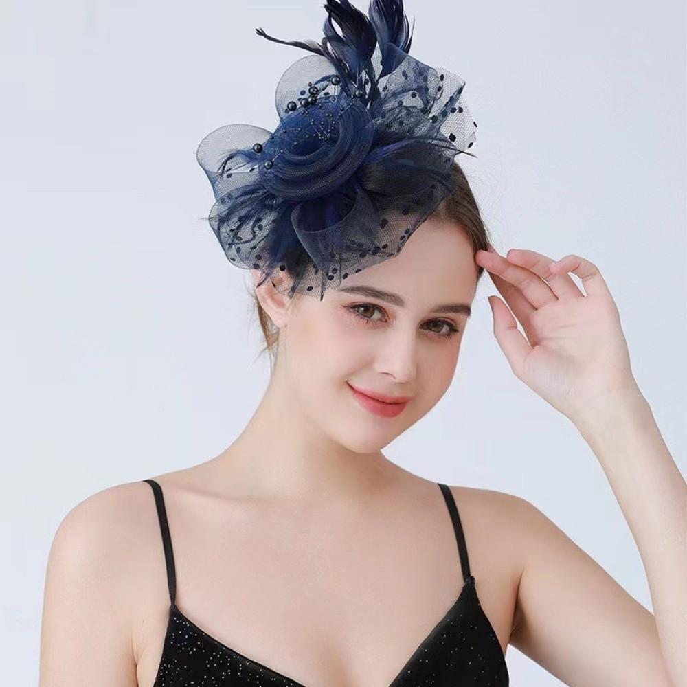 Flower Mesh Party Mesh Hair Band Bride Headdress Bride Headdress  Cocktail Party