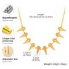 Punk Rivet Chain Necklace for Women,Hollow Water Drop Small Square Chain Choker Necklaces,Gold Plated Waterproof Jewelry Gift