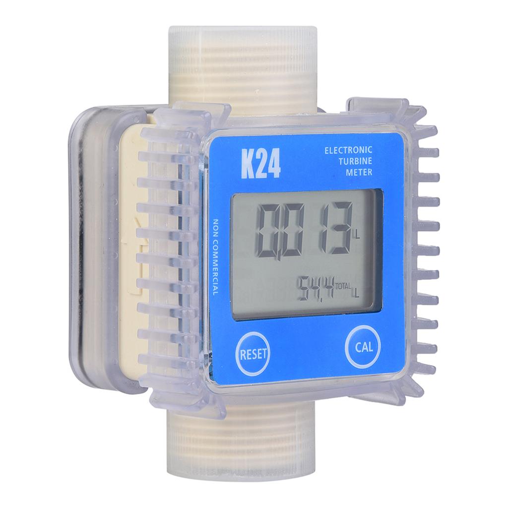 Turbine Digital Diesel Oil Fuel Flow Meter Gauge 1"BSPP For Chemicals Liquid Water