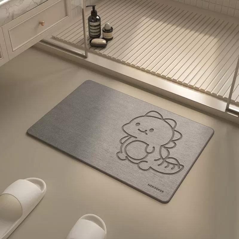 Bathroom Floor Mat Diatomaceous Earth Absorbent Hard Mat Non-Slip Mat Toilet Entrance Mat Quick-Drying Mat for Bathroom