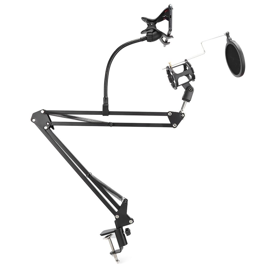 Microphone Suspension Arm Bracket for MIC Clip Bracket Workbench Mounting Clip Spray Guard