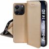Case for Xiaomi Redmi NOTE 14 5G SMART MAGNET BOOK CLOSED GOLD + Glass