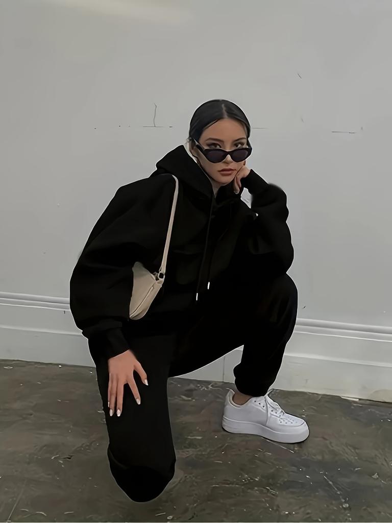 Autumn Winter Women's New Casual Hoodie Jacket Sportswear Set for Women