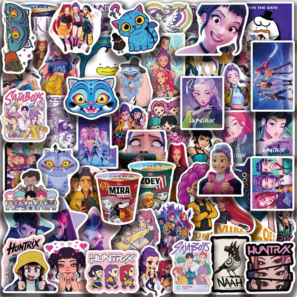 60PCS KPOP Witch Hunters Club Stickers Waterproof Stickers for Cups, Notebooks, Phones, and Luggage