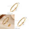 Modern Luxury Stainless Steel Jewelry Set With Beaded Bangle And Ring For Women